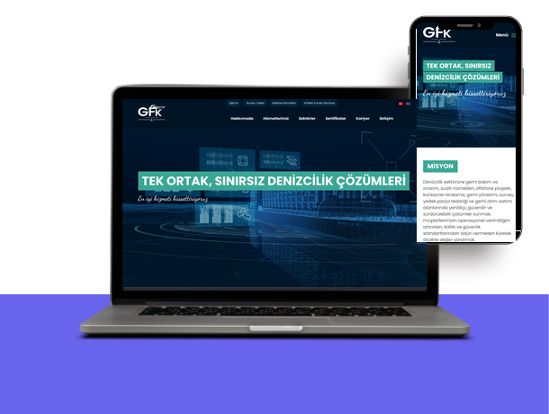 GFK Denizcilik Teknik Hizmetleri web sitesi